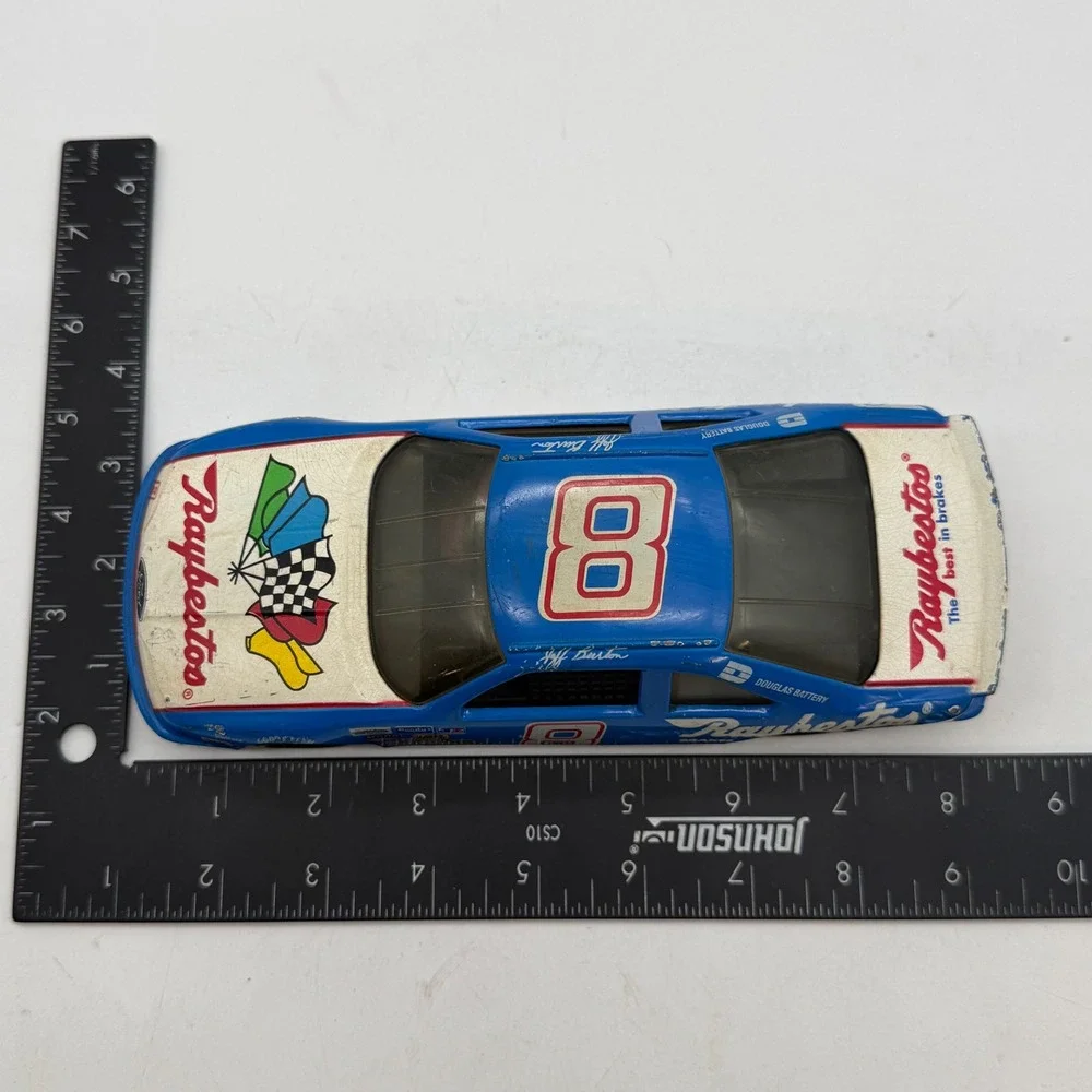 Vintage Jeff Burton 8 Raybestos Brakes Ford Thunderbird Diecast NASCAR 1:24 Blue